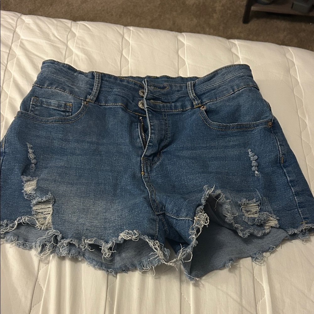 Denim Distressed Women Shorts